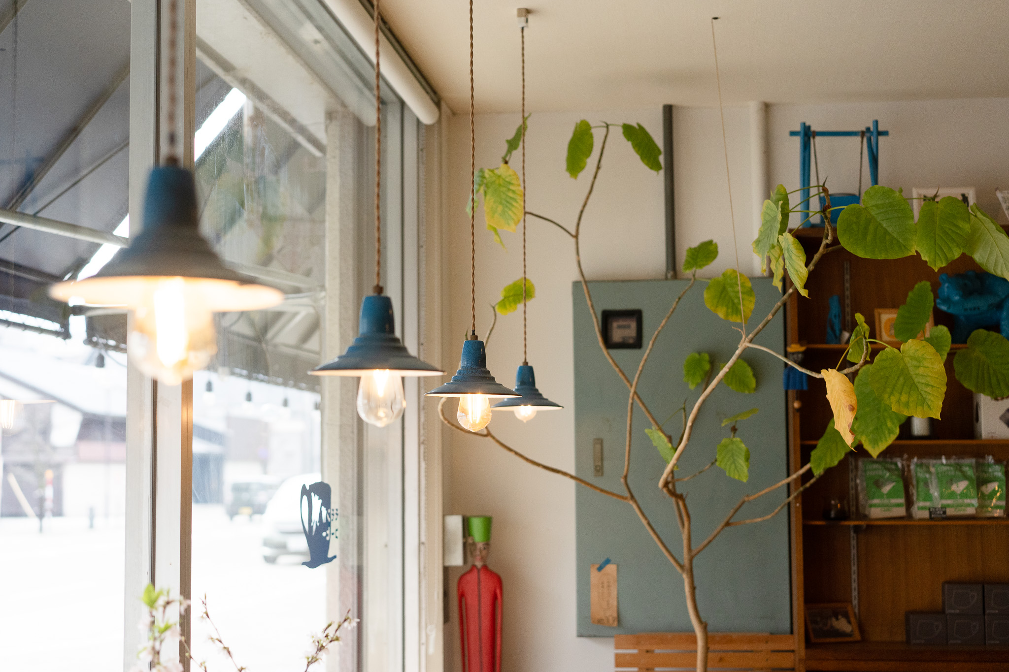 店内のペンダントライト