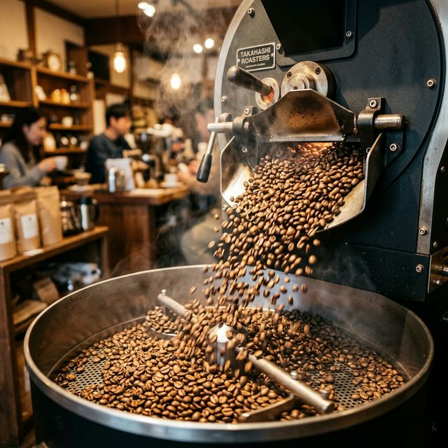 自家焙煎の風景